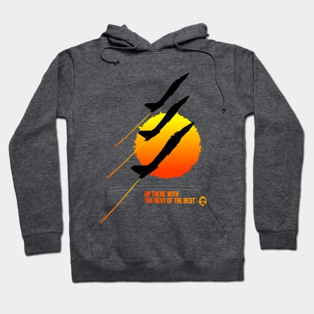 Top Gun sunset white Hoodie by udezigns